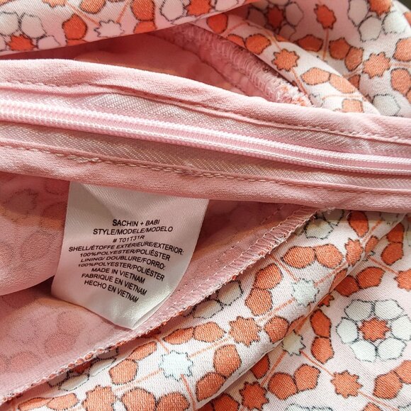 Sachin‎ & Babi Boho Women's Wrap Top Floral Pattern Size 4 Red & Pink Polyester - Picture 4 of 5